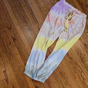 LOFT Pastel Tie-Dye Lounge Pants With bonus Tank Top